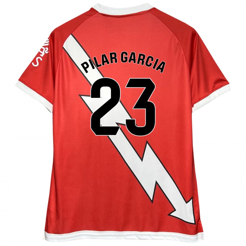 Kinder María Pilar García Villalba #23 Weiß Rot Heimtrikot Trikot 2024/25 T-Shirt Schweiz