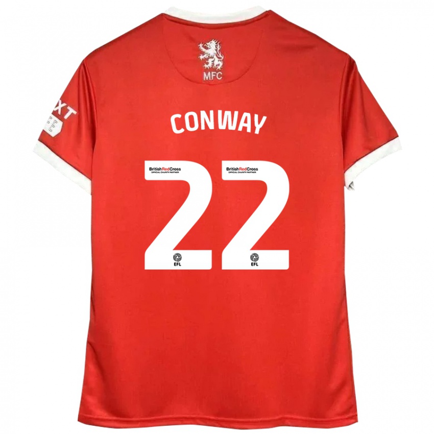 Kinder Tommy Conway #22 Rot Weiß Heimtrikot Trikot 2024/25 T-Shirt Schweiz