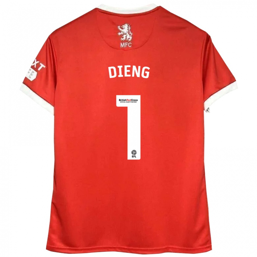 Kinder Seny Dieng #1 Rot Weiß Heimtrikot Trikot 2024/25 T-Shirt Schweiz