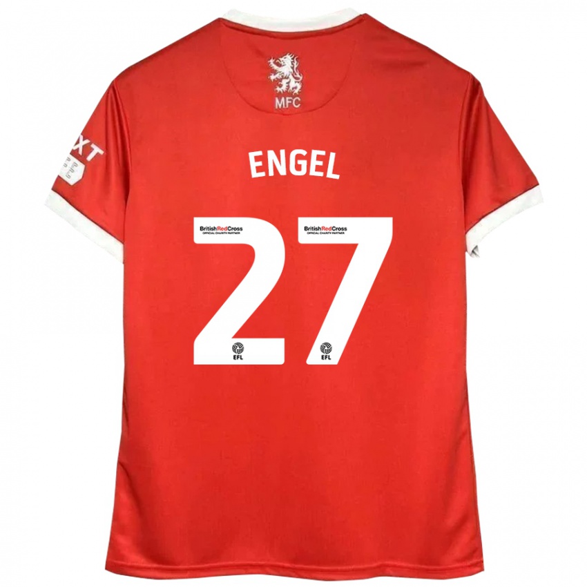 Kinder Lukas Engel #27 Rot Weiß Heimtrikot Trikot 2024/25 T-Shirt Schweiz