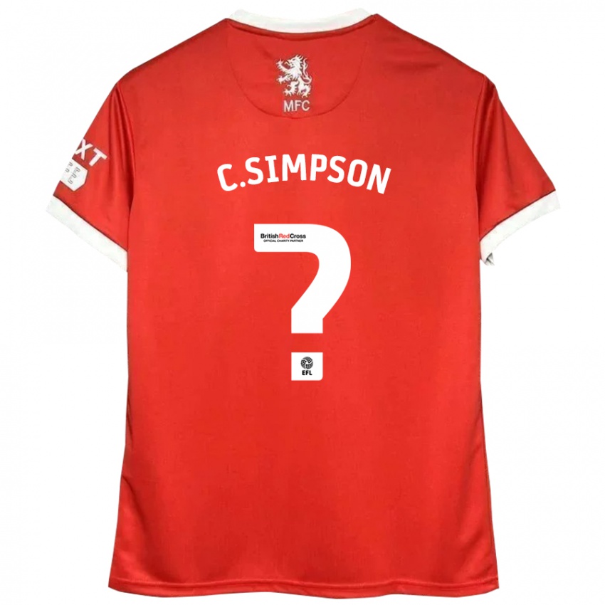 Kinder Cameron Simpson #0 Rot Weiß Heimtrikot Trikot 2024/25 T-Shirt Schweiz