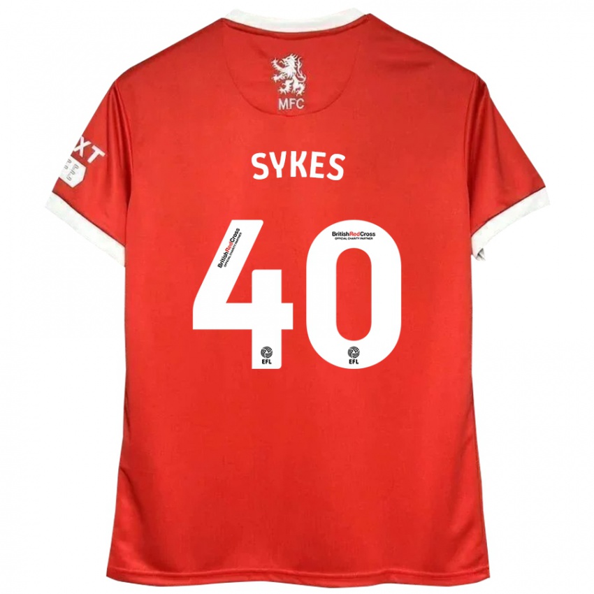 Kinder Cain Sykes #40 Rot Weiß Heimtrikot Trikot 2024/25 T-Shirt Schweiz