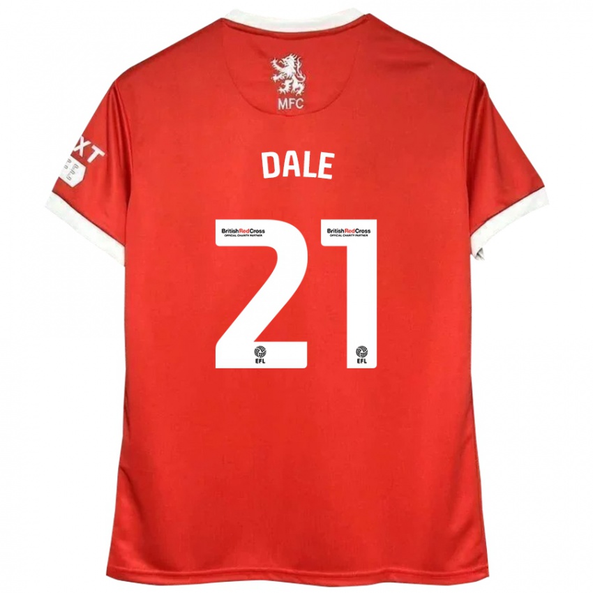 Kinder Faye Dale #21 Rot Weiß Heimtrikot Trikot 2024/25 T-Shirt Schweiz