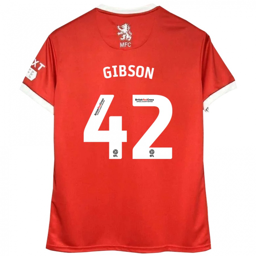 Kinder Joseph Gibson #42 Rot Weiß Heimtrikot Trikot 2024/25 T-Shirt Schweiz