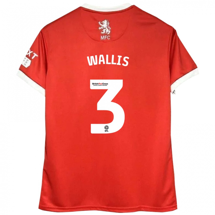 Kinder Emma Wallis #3 Rot Weiß Heimtrikot Trikot 2024/25 T-Shirt Schweiz