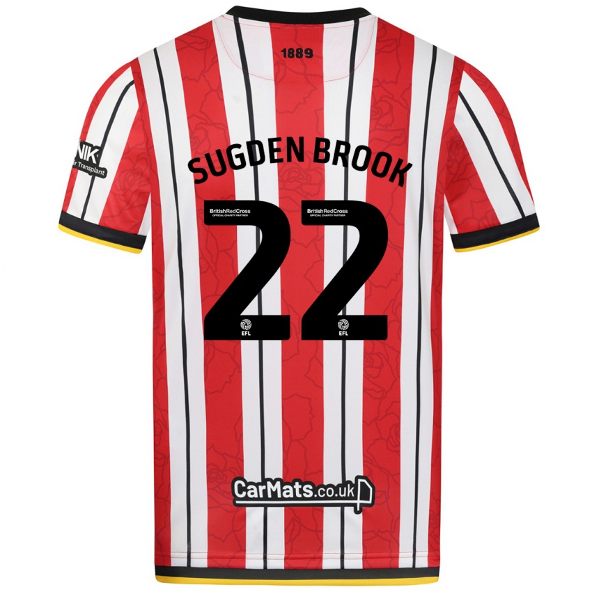 Kinder Darcie Sugden-Brook #22 Rot Weiße Streifen Heimtrikot Trikot 2024/25 T-Shirt Schweiz