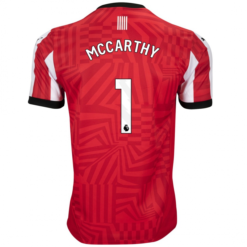 Enfant Maillot Alex Mccarthy #1 Rouge Blanc Tenues Domicile 2024/25 T-Shirt Suisse