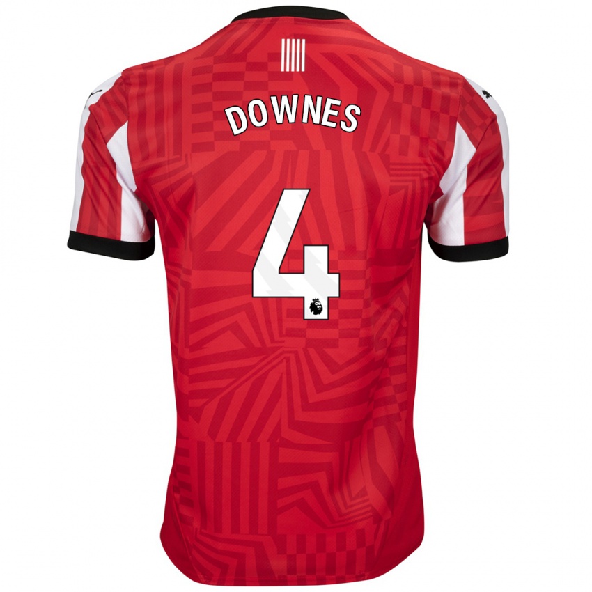 Kinder Flynn Downes #4 Rot Weiß Heimtrikot Trikot 2024/25 T-Shirt Schweiz