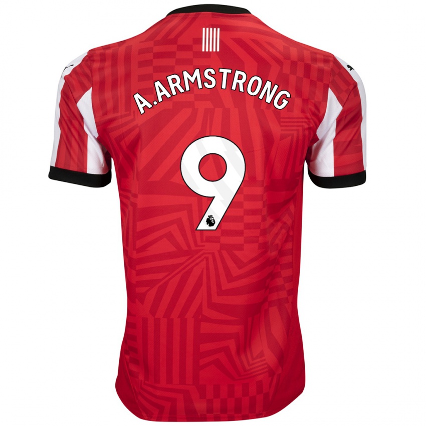 Kinder Adam Armstrong #9 Rot Weiß Heimtrikot Trikot 2024/25 T-Shirt Schweiz