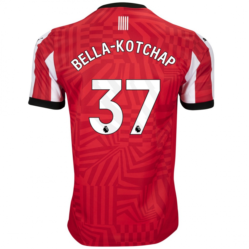 Enfant Maillot Armel Bella-Kotchap #37 Rouge Blanc Tenues Domicile 2024/25 T-Shirt Suisse