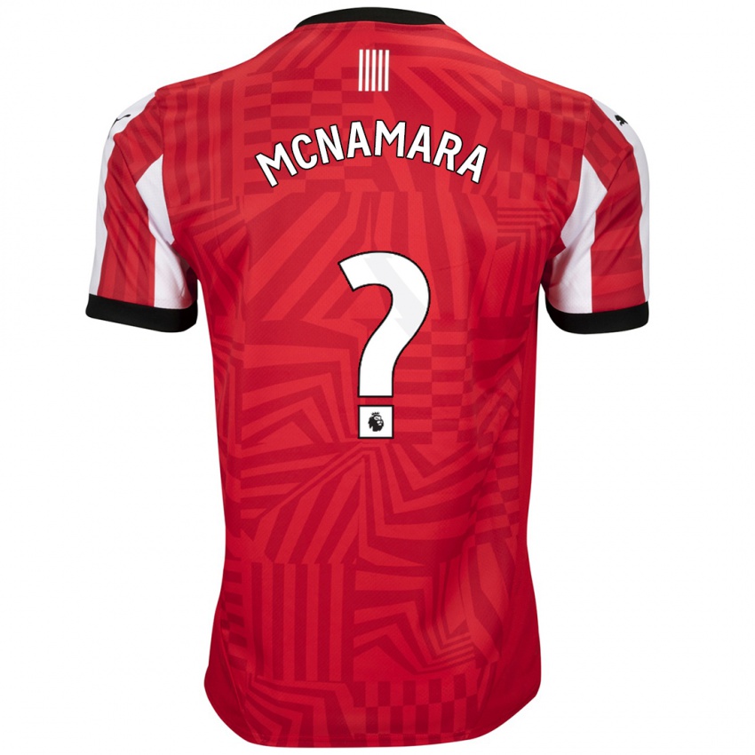 Enfant Maillot Josh Mcnamara #0 Rouge Blanc Tenues Domicile 2024/25 T-Shirt Suisse