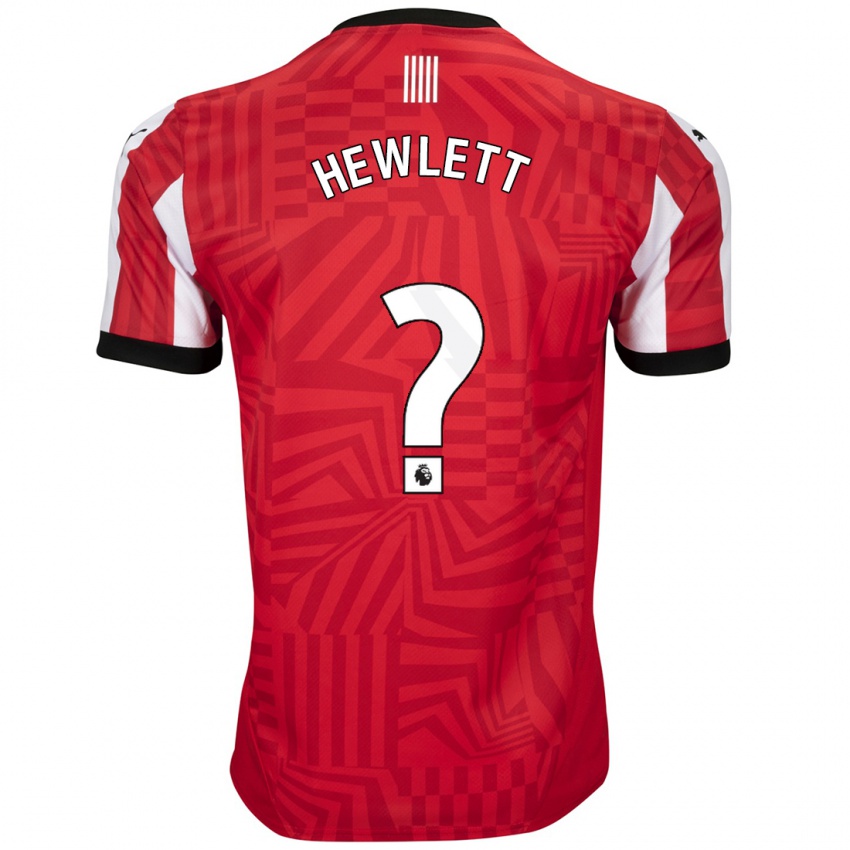 Enfant Maillot Jem Hewlett #0 Rouge Blanc Tenues Domicile 2024/25 T-Shirt Suisse