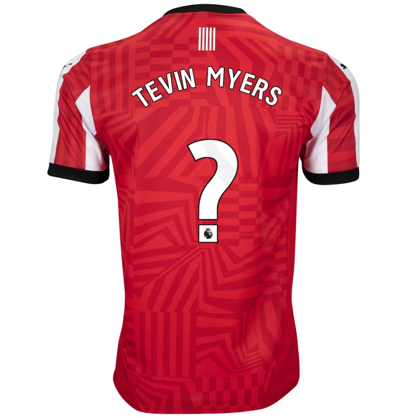 Enfant Maillot Tevin Myers #0 Rouge Blanc Tenues Domicile 2024/25 T-Shirt Suisse