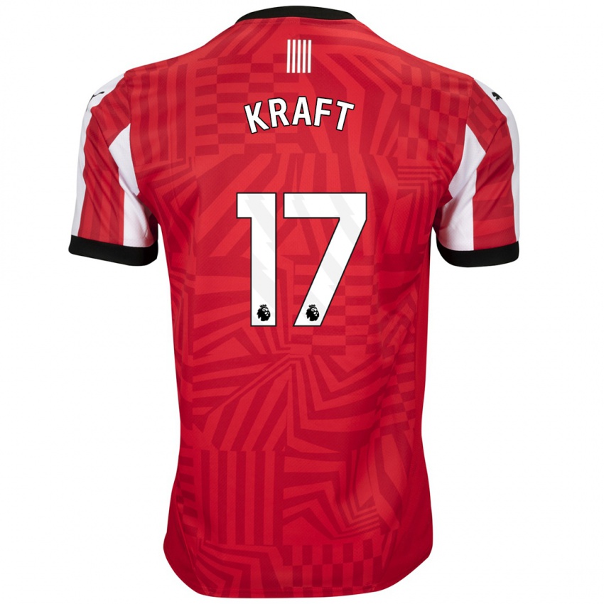 Enfant Maillot Emily Kraft #17 Rouge Blanc Tenues Domicile 2024/25 T-Shirt Suisse