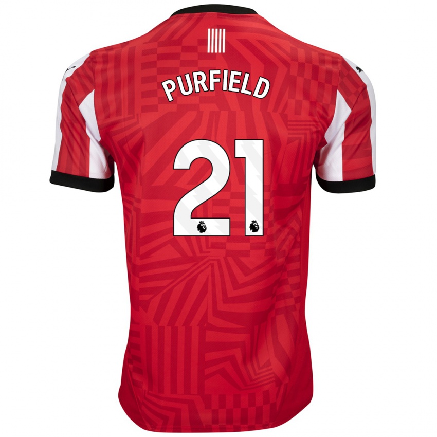 Kinder Jemma Purfield #21 Rot Weiß Heimtrikot Trikot 2024/25 T-Shirt Schweiz