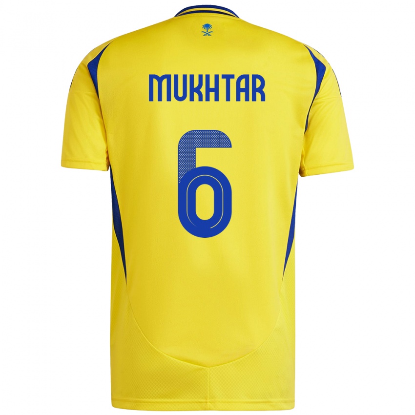 Enfant Maillot Mukhtar Ali #6 Jaune Bleu Tenues Domicile 2024/25 T-Shirt Suisse