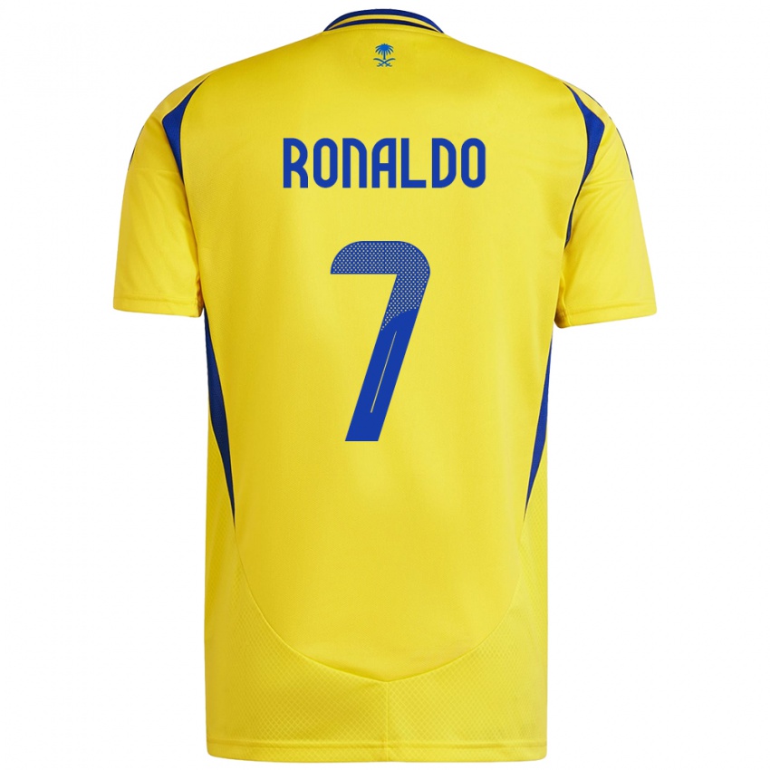 Enfant Maillot Cristiano Ronaldo #7 Jaune Bleu Tenues Domicile 2024/25 T-Shirt Suisse