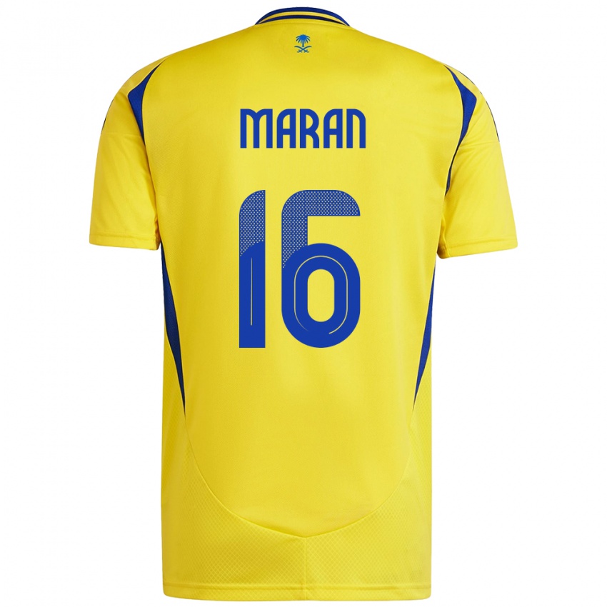 Enfant Maillot Mohammed Maran #16 Jaune Bleu Tenues Domicile 2024/25 T-Shirt Suisse