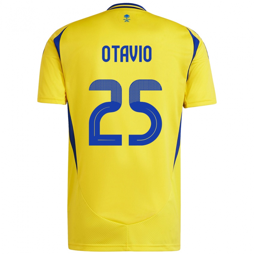 Enfant Maillot Otavio #25 Jaune Bleu Tenues Domicile 2024/25 T-Shirt Suisse