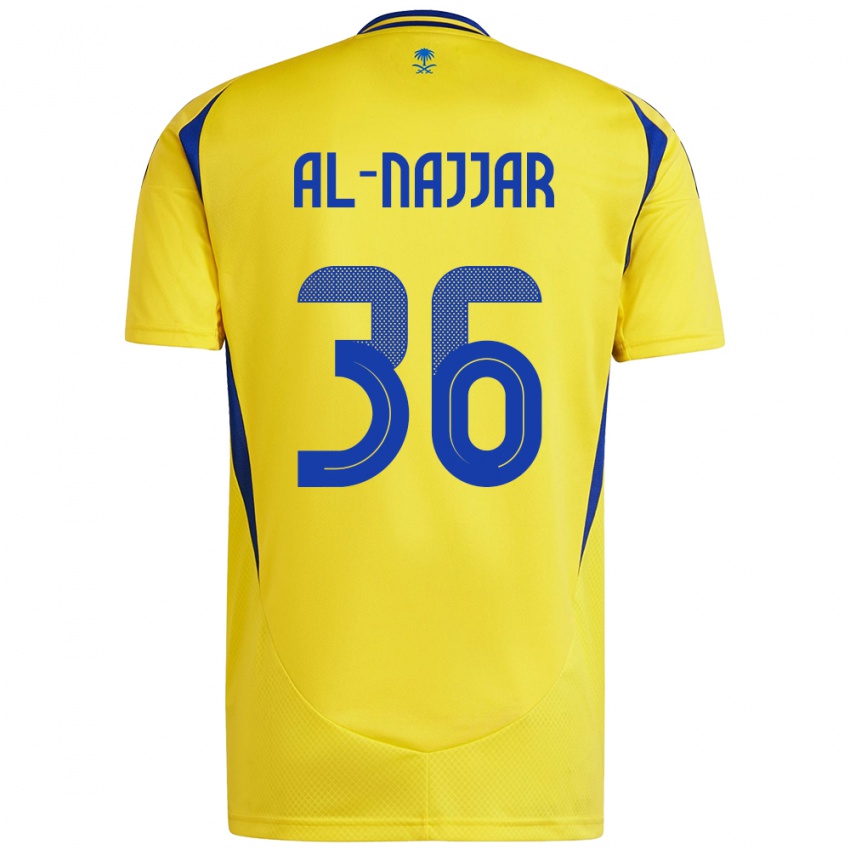 Enfant Maillot Raghed Al-Najjar #36 Jaune Bleu Tenues Domicile 2024/25 T-Shirt Suisse