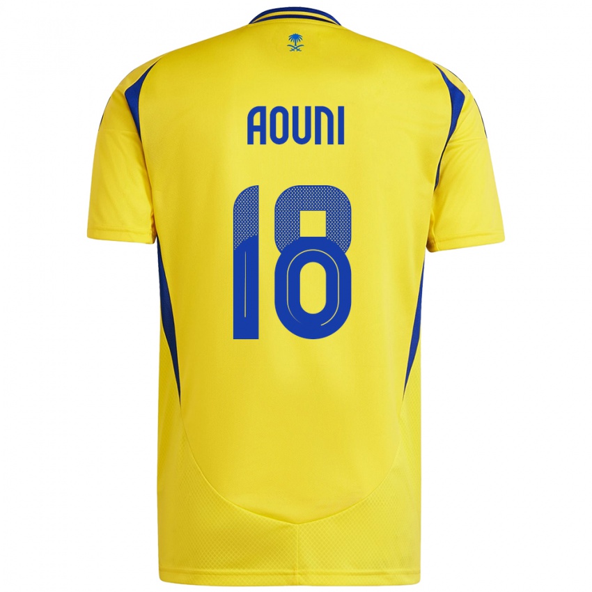 Enfant Maillot Samia Aouni #18 Jaune Bleu Tenues Domicile 2024/25 T-Shirt Suisse