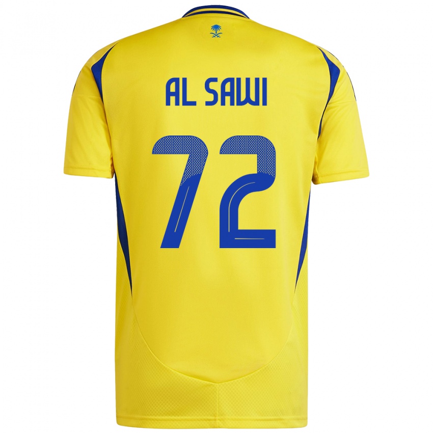 Enfant Maillot Etaf Al-Sawi #72 Jaune Bleu Tenues Domicile 2024/25 T-Shirt Suisse