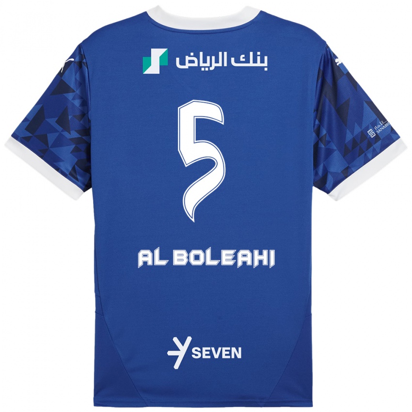 Kinder Ali Al-Boleahi #5 Dunkelblau Weiß Heimtrikot Trikot 2024/25 T-Shirt Schweiz