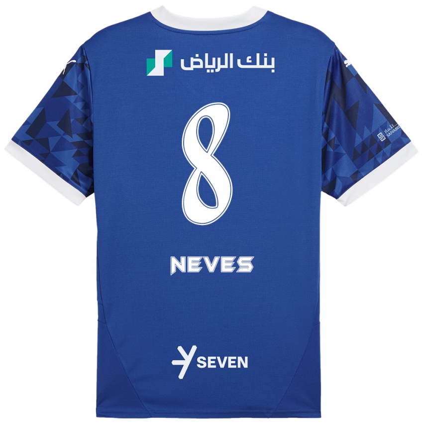 Kinder Rúben Neves #8 Dunkelblau Weiß Heimtrikot Trikot 2024/25 T-Shirt Schweiz