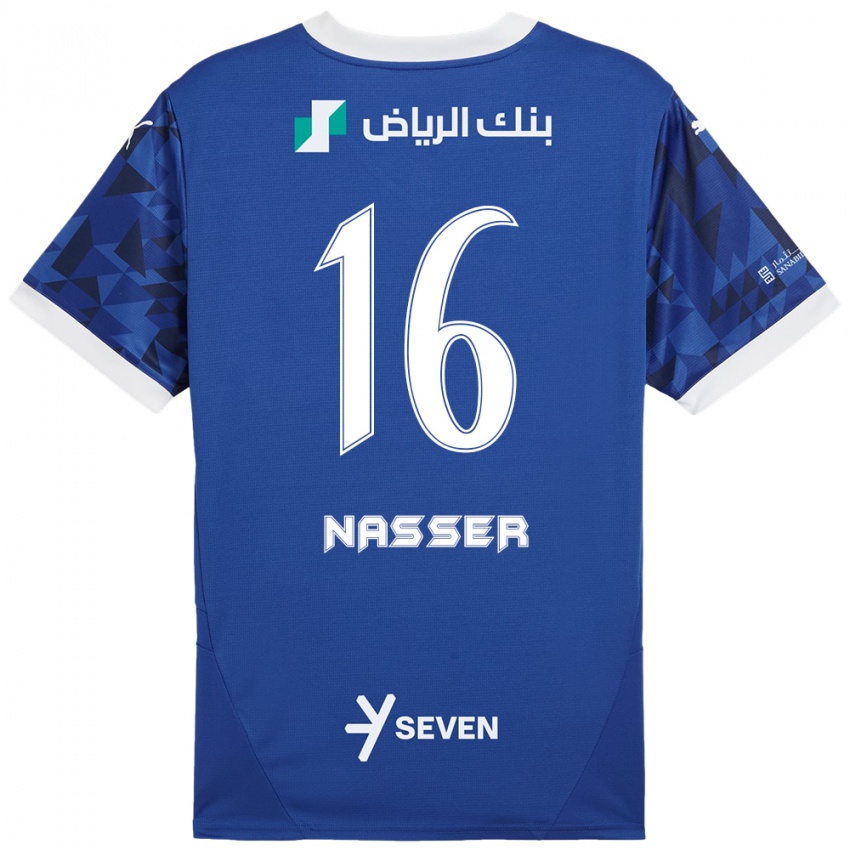 Kinder Nasser Al-Dawsari #16 Dunkelblau Weiß Heimtrikot Trikot 2024/25 T-Shirt Schweiz