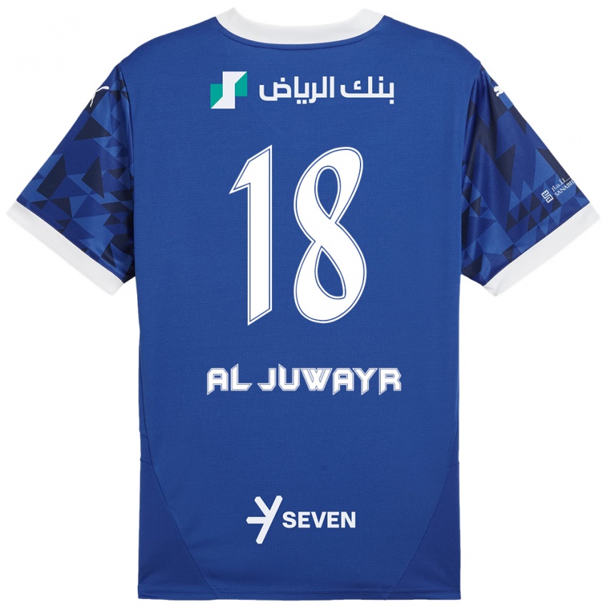 Kinder Musab Al-Juwayr #18 Dunkelblau Weiß Heimtrikot Trikot 2024/25 T-Shirt Schweiz