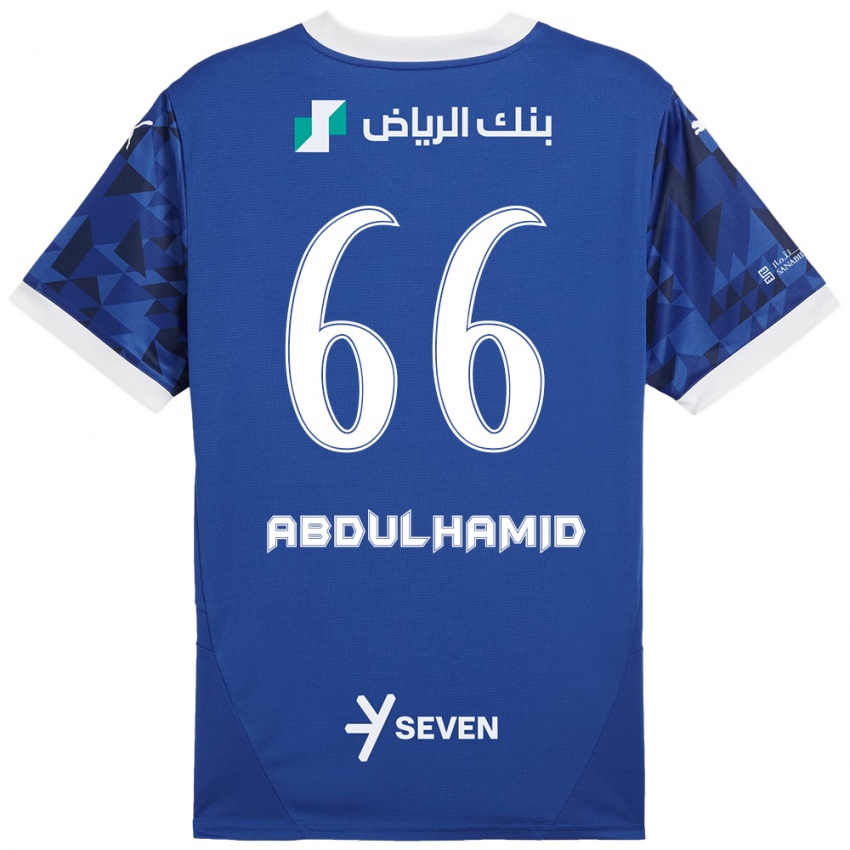 Kinder Saud Abdulhamid #66 Dunkelblau Weiß Heimtrikot Trikot 2024/25 T-Shirt Schweiz