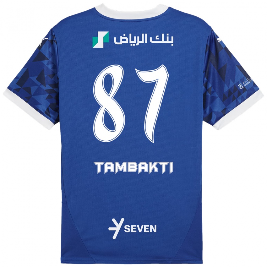 Kinder Hassan Tambakti #87 Dunkelblau Weiß Heimtrikot Trikot 2024/25 T-Shirt Schweiz