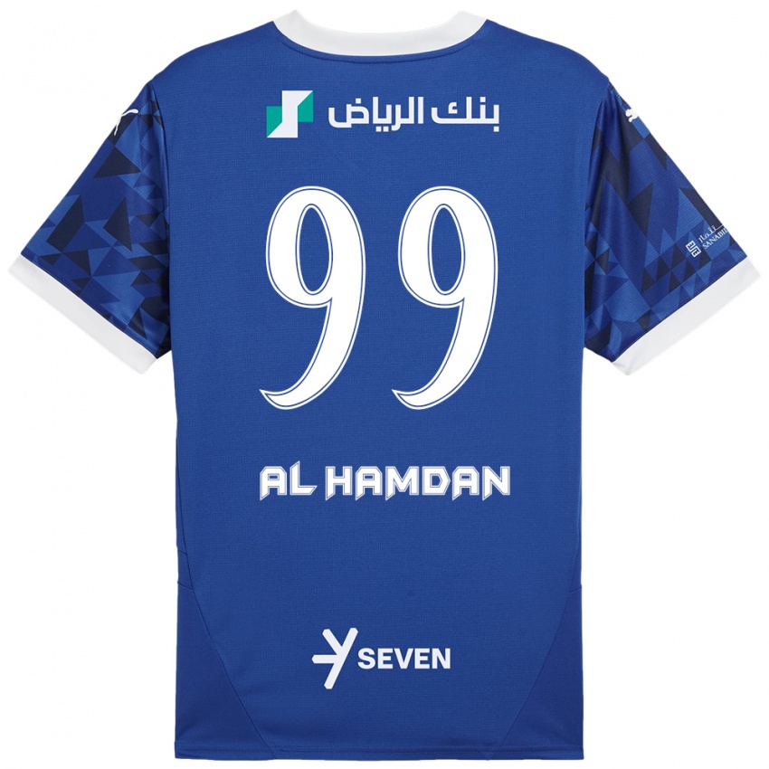 Kinder Abdullah Al-Hamdan #99 Dunkelblau Weiß Heimtrikot Trikot 2024/25 T-Shirt Schweiz