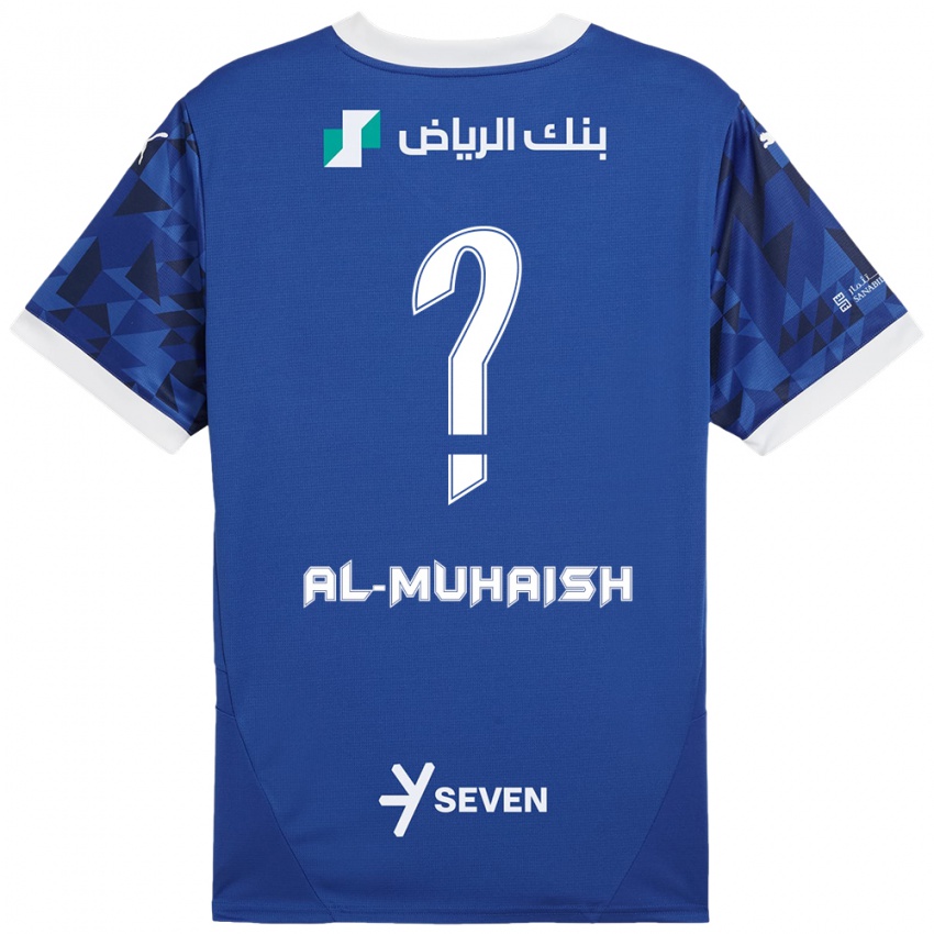 Kinder Mohammed Al-Muhaish #0 Dunkelblau Weiß Heimtrikot Trikot 2024/25 T-Shirt Schweiz