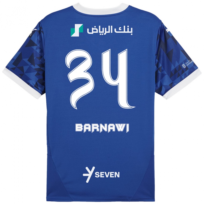 Kinder Saleh Barnawi #34 Dunkelblau Weiß Heimtrikot Trikot 2024/25 T-Shirt Schweiz