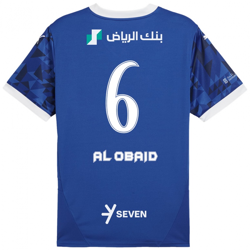 Kinder Lulu Al-Obaid #6 Dunkelblau Weiß Heimtrikot Trikot 2024/25 T-Shirt Schweiz