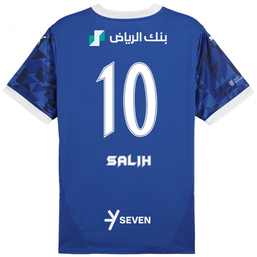 Kinder Zakia Salih #10 Dunkelblau Weiß Heimtrikot Trikot 2024/25 T-Shirt Schweiz