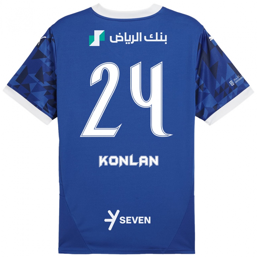 Kinder Cynthia Konlan #24 Dunkelblau Weiß Heimtrikot Trikot 2024/25 T-Shirt Schweiz