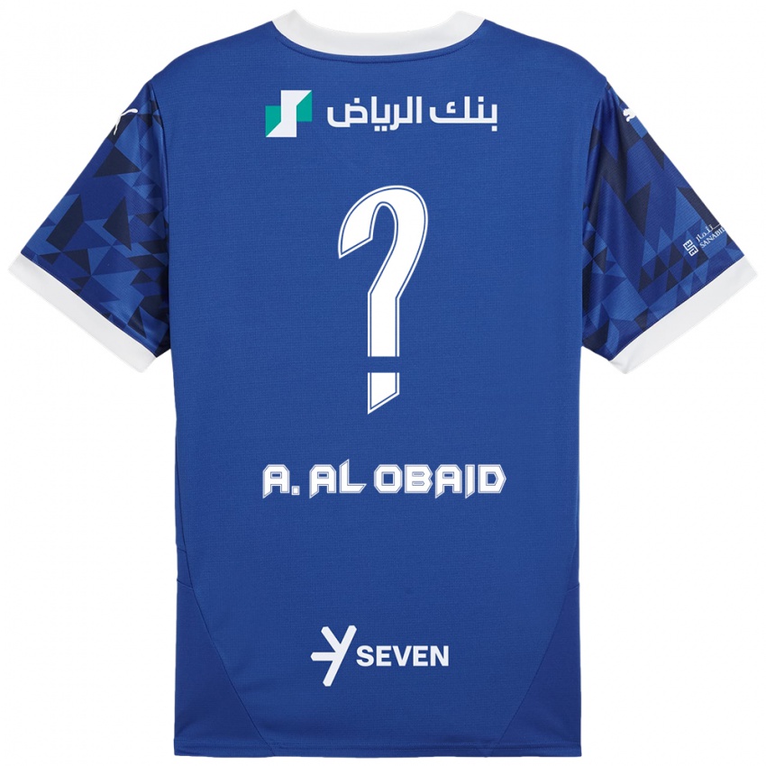 Kinder Abdulrahman Al-Obaid #0 Dunkelblau Weiß Heimtrikot Trikot 2024/25 T-Shirt Schweiz