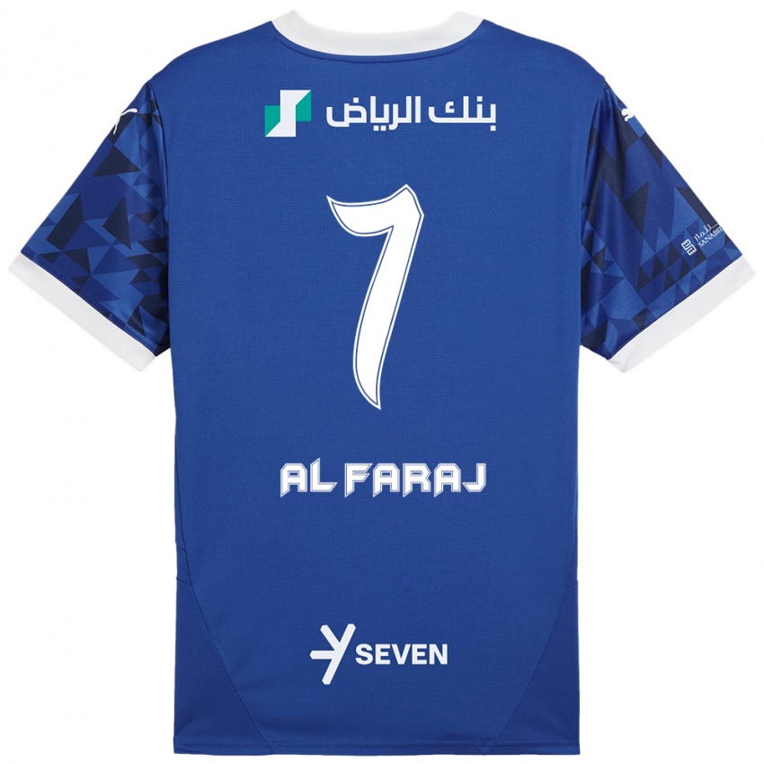 Kinder Salman Al-Faraj #7 Dunkelblau Weiß Heimtrikot Trikot 2024/25 T-Shirt Schweiz