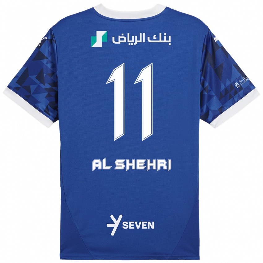 Kinder Saleh Al-Shehri #11 Dunkelblau Weiß Heimtrikot Trikot 2024/25 T-Shirt Schweiz