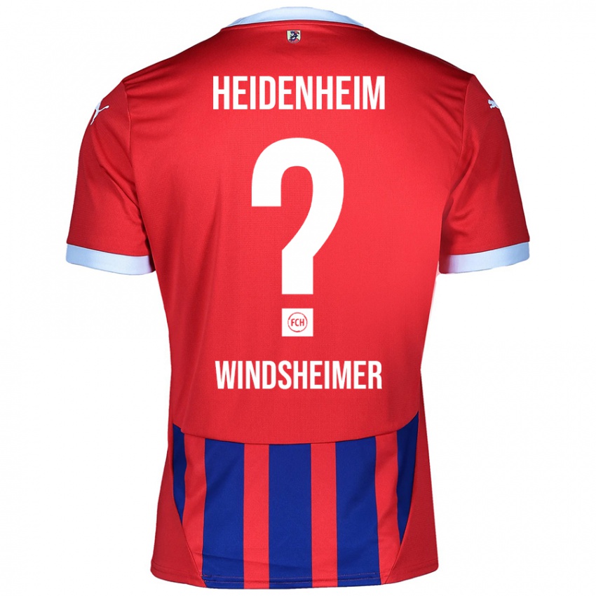 Kinder Tim Windsheimer #0 Rot Blau Heimtrikot Trikot 2024/25 T-Shirt Schweiz