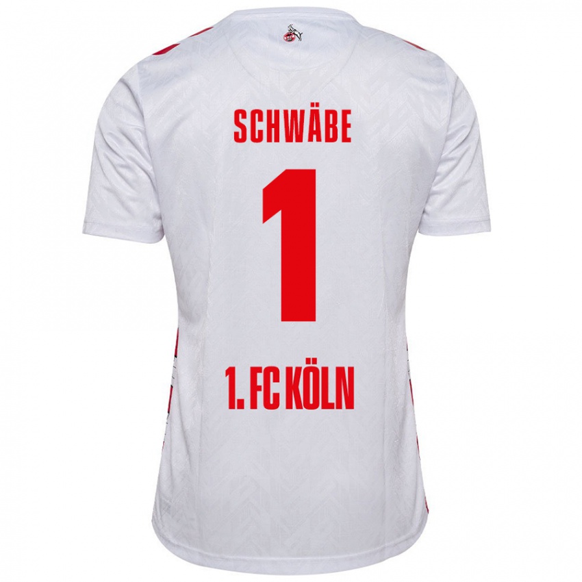 Kinder Marvin Schwäbe #1 Weiß Rot Heimtrikot Trikot 2024/25 T-Shirt Schweiz