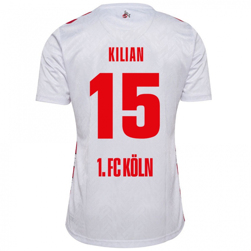 Kinder Luca Kilian #15 Weiß Rot Heimtrikot Trikot 2024/25 T-Shirt Schweiz