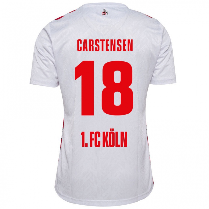 Kinder Rasmus Carstensen #18 Weiß Rot Heimtrikot Trikot 2024/25 T-Shirt Schweiz