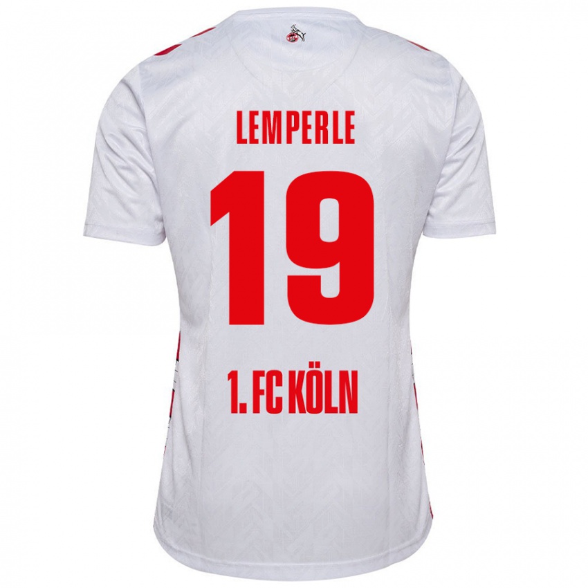 Kinder Tim Lemperle #19 Weiß Rot Heimtrikot Trikot 2024/25 T-Shirt Schweiz