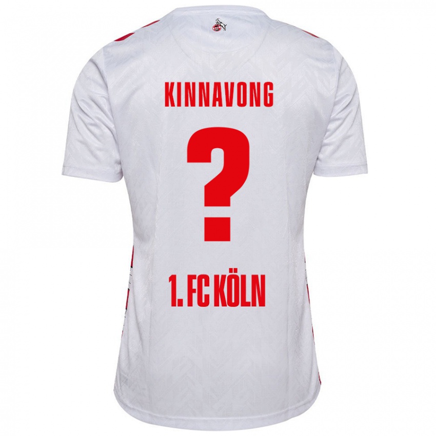 Enfant Maillot Jordan Kinnavong #0 Blanc Rouge Tenues Domicile 2024/25 T-Shirt Suisse