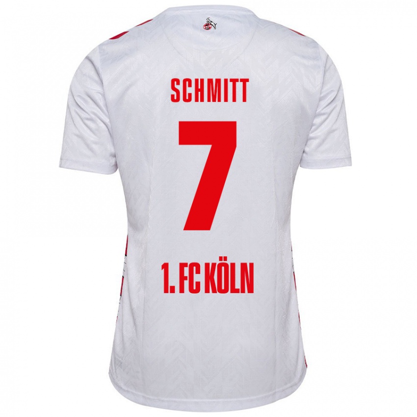 Enfant Maillot Oliver Schmitt #7 Blanc Rouge Tenues Domicile 2024/25 T-Shirt Suisse