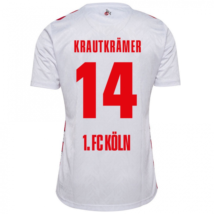 Kinder Jakob Krautkrämer #14 Weiß Rot Heimtrikot Trikot 2024/25 T-Shirt Schweiz