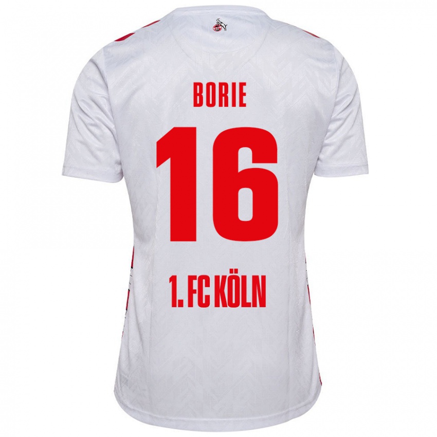 Kinder Etienne Borie #16 Weiß Rot Heimtrikot Trikot 2024/25 T-Shirt Schweiz